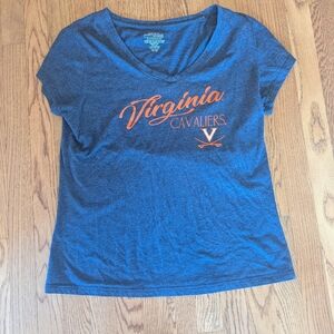 University Of Virginia Cavaliers Womes 2XL T-Shirt V Neck Short Sleeve College